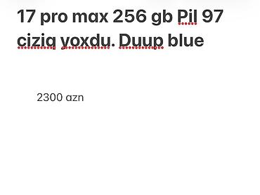 resmi note 9: IPhone 17 Pro Max, 256 GB — 1