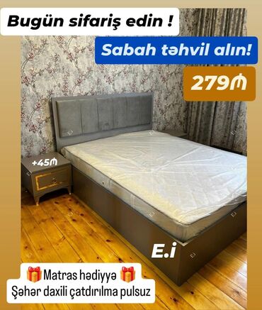 2 neferlik matras: Yeni, İkinəfərlik çarpayı, Matras ilə