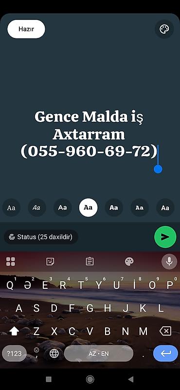 Köməkçilər, assistentlər: Xidmət: İşə düzəltmə dəstəyi axtaran xanımın müraciəti Təsvir: - — 12