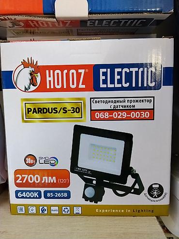 фонарь лампа: Светодиодный прожектор с датчиком движения HOROZ ELECTRIC PARDUS/S-30 — 1