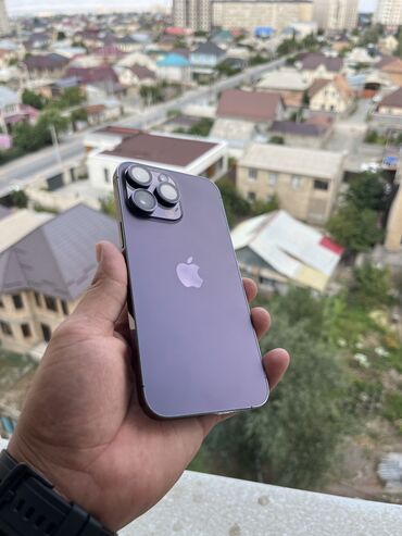 хр в корпусе 14: IPhone 14 Pro Max, Б/у, 128 ГБ, Deep Purple, Защитное стекло, 87 %