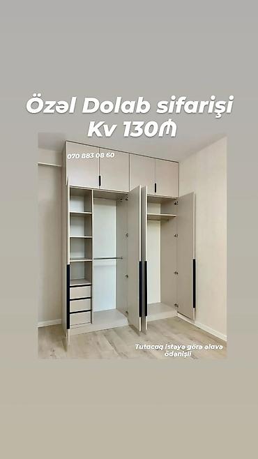 skaf satilir: Düz dolab, Yataq otağı üçün, Qarderob, Açılan, Quraşdırıla bilən, 6 qapı — 1