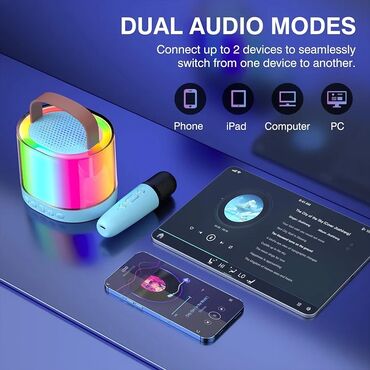 Zvučnici i stereo sistemi: Karaoke Bluetooth Rgb Prenosni Zvucnik D23 Karaoke mašina ima odličan — 9