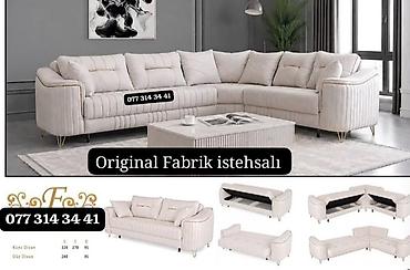 Məhsul: Künc və düz divan dəsti – Original fabrik istehsalı • Stil