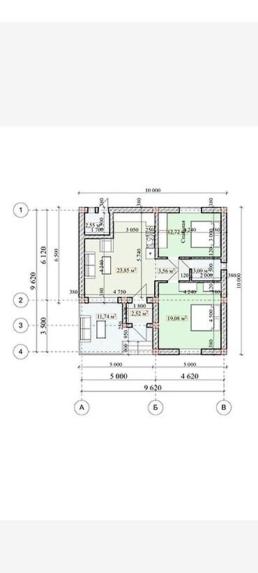 Продажа коттеджей и домов: 3 комнаты, 86 м², Бишкек, Оскон-ордо ж/м Собственник — 12