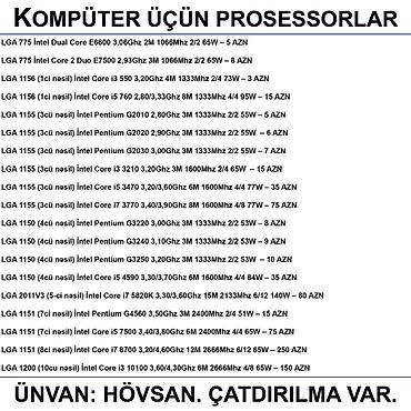 Digər kompüter aksesuarları: Kompüter üçün Prosessorlar ⭐LGA 775 İntel Dual Core E6600 3,06Ghz 2M — 2
