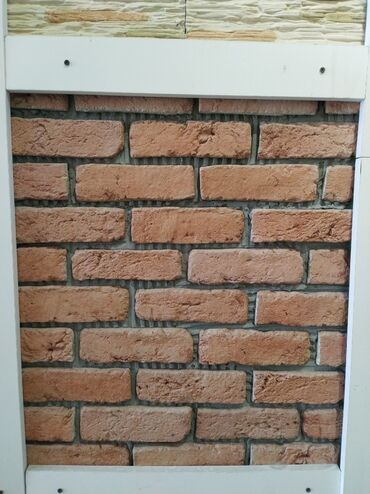 ağdağ üzlük: Dekorativ kərpic üzlük (brick veneer) panelləri - Material: dekorativ