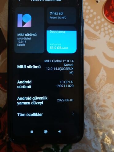 аккумулятор 12: Redmi 9C, 64 GB, rəng - Mavi, Barmaq izi