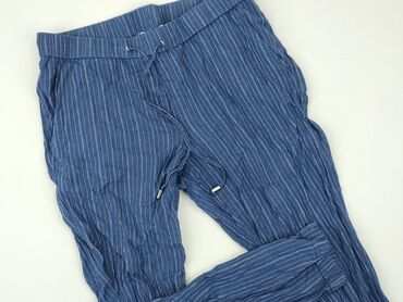 białe dzianinowe spodnie: Material trousers, Esprit, L (EU 40), condition - Good