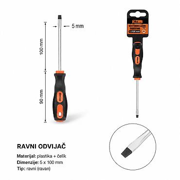 KMT Odvijač sa ručkom za masažu 2308937 Ravni (ravan) odvijač sa