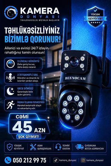 sazz sumqayit: Təhlüksəizlik kamersı İki linzalı ağıllı təhlükəsizlik kameraları – — 2