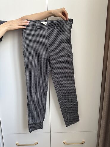 атласные брюки: Классикалык, Стрейч, Бели орто, Күз-жаз, XS (EU 34)