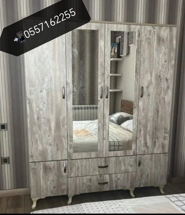 Dolablar: Yeni, Açılan, 4 qapılı Düz dolab, Qarderob, paltar dolabı, Azərbaycan — 8