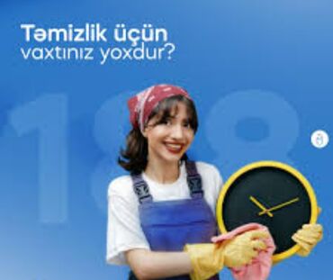 Xadimələr, təmizlikçilər: Xadimə tələb olunur, 30-45 yaş, 6 ildən artıq təcrübə, Dəyişən qrafik, Gündəlik ödəniş