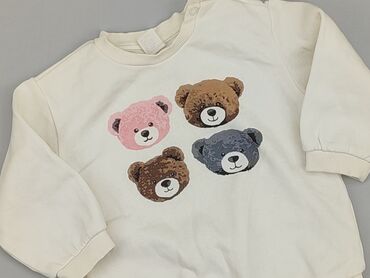 pomarańczowe legginsy dla dzieci: Sweatshirt, H&M, 9-12 months, condition - Good