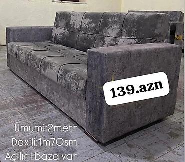 bravo divan: Məhsul: Açılan divan, baza ilə - Ümumi ölçü: 2 metr - Daxili (yataq — 1
