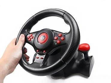 Oprema za video igre: Gembird Vibrationshockforce II – gejmerski volan sa pedalama - Set — 3