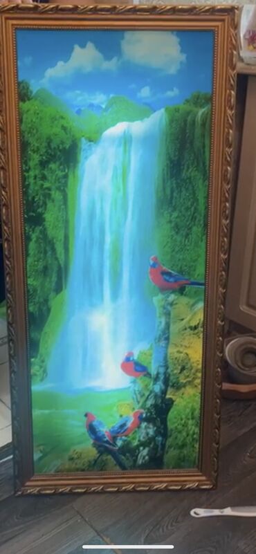 картины из дерева: Картинка с подсветкой и со звуком птиц и водопада ((видео скину кому