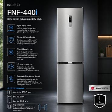 Soyuducular: Məhsul: Soyuducu Kleo FNF-440i, No Frost, ikiqapılı, gümüşü №: 14947 — 1