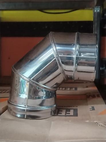 Колено воздуховода/дымохода из нержавеющей стали, поворотное 90°