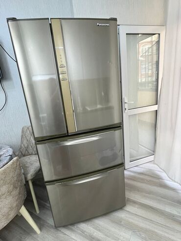 marojna soyuducusu: 4 qapılı Panasonic Soyuducu Satılır, rəng - Boz