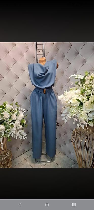 ps kombinezoni: Elegantni ženski kompleti 1) Komplet pantalone + bluza sa draperijom — 3