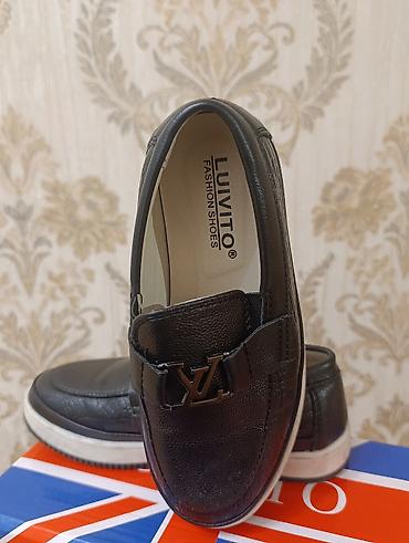 черные мужские мокасины: Qara rəngli kişi loaferləri - Brend: Luivito (daxili etiketi - Model — 7