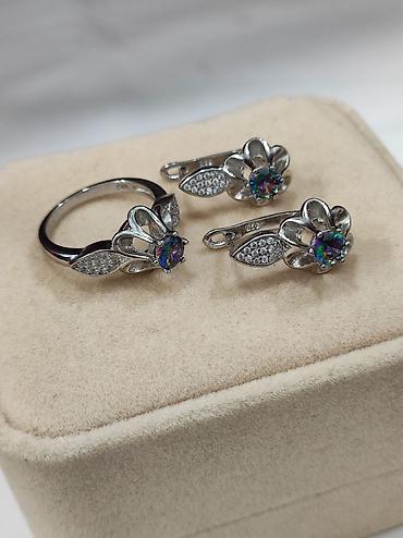 Серебряные наборы украшений: Набор украшений, Проба 925, Женские, Новый at lalafo.kg — 8 Серебряные наборы украшений: Набор украшений, Проба 925, Женские, Новый — 8