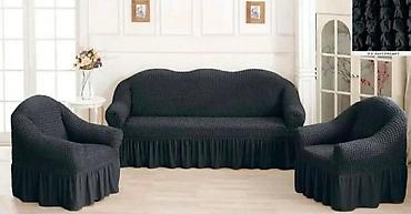 Prekrivači za nameštaj: Set rastegljivih navlaka sa karnerima – trosed, dvosed i fotelja — 9