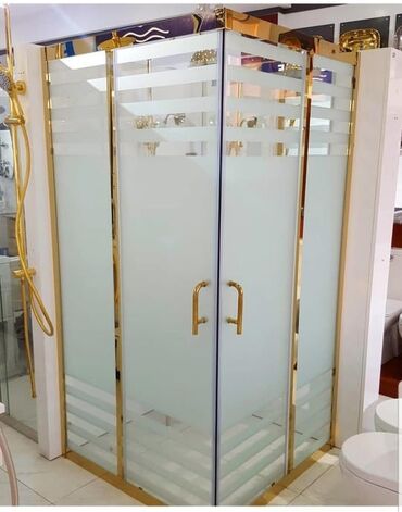 Duş kabinaları, arakəsmələr: Yeni Üstü açıq kabina, Künc üçün, Pulsuz çatdırılma — 26