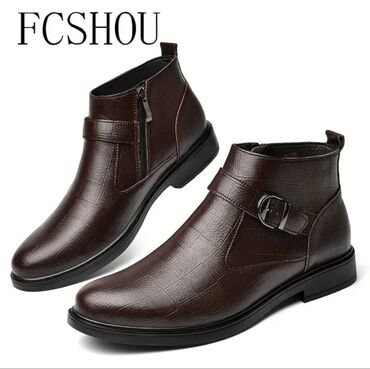 Digər kişi geyimləri: Yeni təbii dəridən içi xəzli və xəzsis sürüşməyən bot çəkmələr. Satış — 9