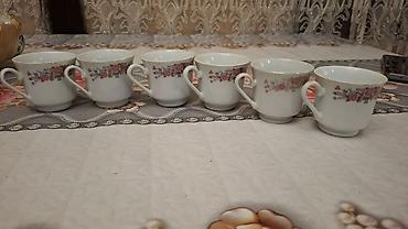 cay: Çay dəsti, rəng - Ağ, Farfor — 4