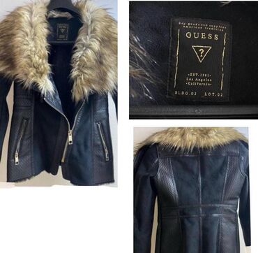 ženske zimske jakne: Guess jaknica, kožna sa veštačkim krznom. Jednom probana samo, ne