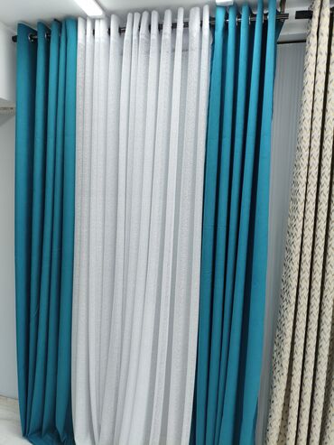 Шторы и занавески: Комплект штор, Велюр, С тюлем в комплекте, Готовое изделие, Для спальни — 12