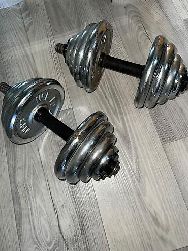 вес набор: Разборные гантели Weider, комплект из 2 шт. - Материал блинов — 1
