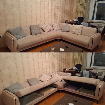 продам срочно квартиру: Угловой диван, Б/у, Раскладной, С подъемным механизмом, Нет доставки