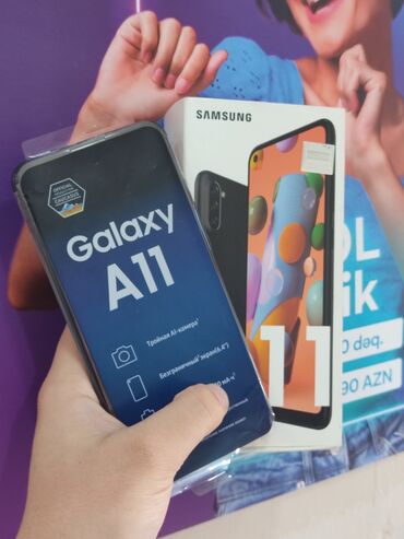 samsung galaxy young 2: Samsung Galaxy A11, 32 GB, rəng - Qara, Face ID, Sensor, Barmaq izi