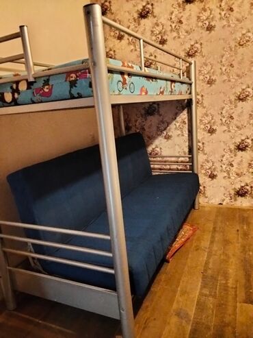 tek kravat işlenmiş: Для девочки и мальчика, Б/у, Кровать, С матрасом, Без выдвижных ящиков