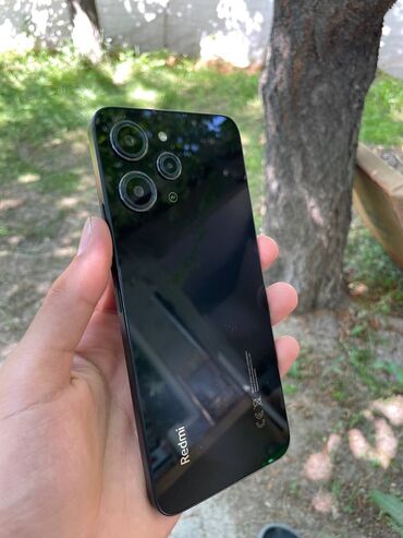 российские сим карты: Redmi, Redmi 12, Б/у, 128 ГБ, цвет - Черный, 2 SIM
