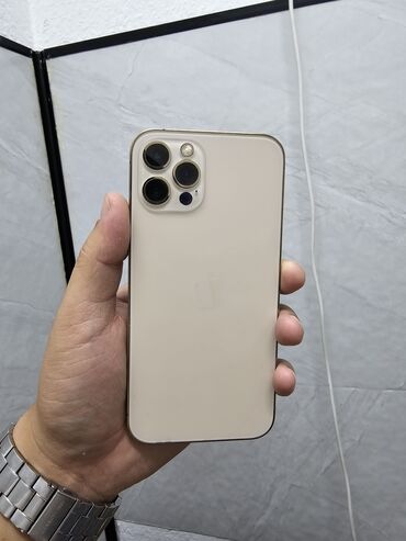 поко f6 про цена бишкек: IPhone 12 Pro, Колдонулган, 128 ГБ, Matte Gold, Каптама, 76 %