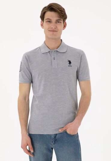 смирительная рубашка: Мужская футболка, XL (EU 42), Us Polo Assn, Новый, цвет - Серый, Самовывоз, Платная доставка
