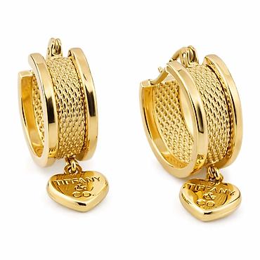 тиффани: Серьги Tiffany&Co из желтого золота 585 Артикул: 20682 Бренд — 2