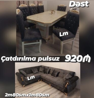 woodpecker mebel: *👑Divan+ Masa dəsti👑* Sifarişlə hazırlanır. Dəst şəkildə : *920₼*