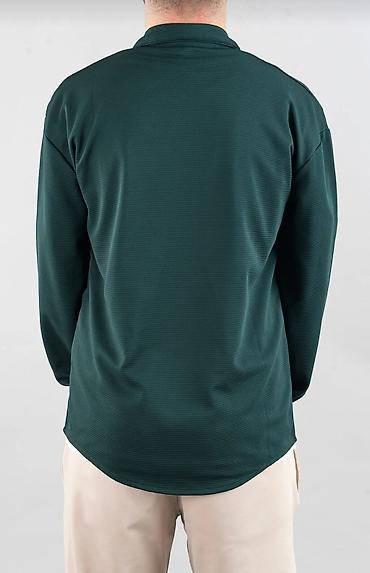 Kişi geyimləri: Kişi üçün tünd yaşıl rəngdə uzunqol overshirt/köynək.1 dəfə — 3