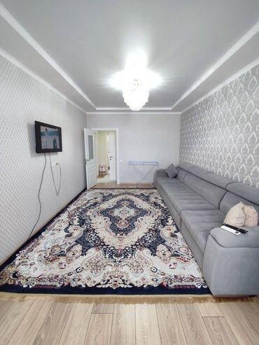 центральная мечеть: 2 бөлмө, 76 кв. м, 106-серия жакшыртылган, 9 кабат, Евроремонт