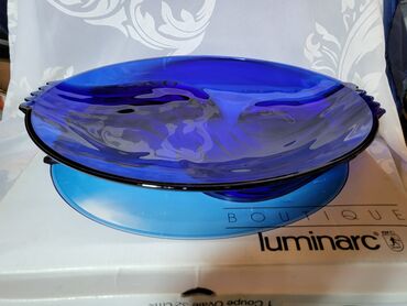 Ostalo posuđe: Kobaltno nov plav tanjir za na sto,90te.Luminarc Francuska. Nov — 3