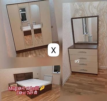 Yataq otağı dəsti Tərkibi: - 4 qapılı şkaf: 2 ədəd güzgülü orta qapı