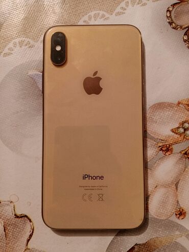 iphone s4: IPhone Xs, 64 GB, Qızılı, Zəmanət, Qırıq, Simsiz şarj