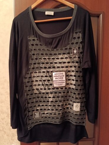 вязаные туники схемы: Лонгслив, түсү - Кара, Туркия, 4XL