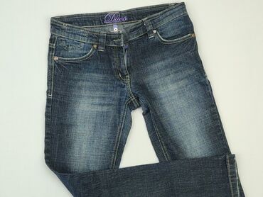 jeansy damskie z wysokim stanem szerokie: Jeans, M (EU 38), condition - Very good